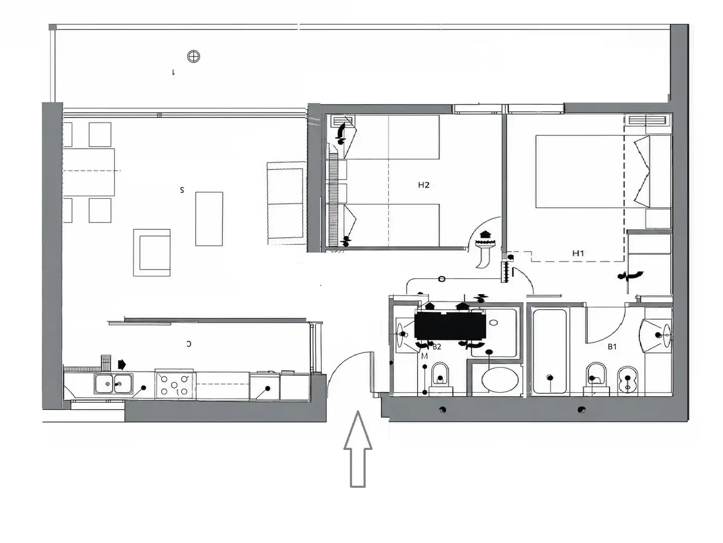 Piso en venta en Sant Adrià de Besòs con Aire acondicionado, Calefacción y Jardín privado