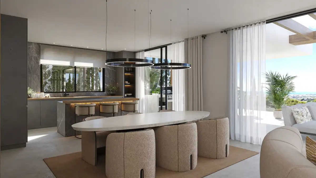 Comedor de Casa o chalet en venta en Estepona con Aire acondicionado, Jardín privado y Terraza