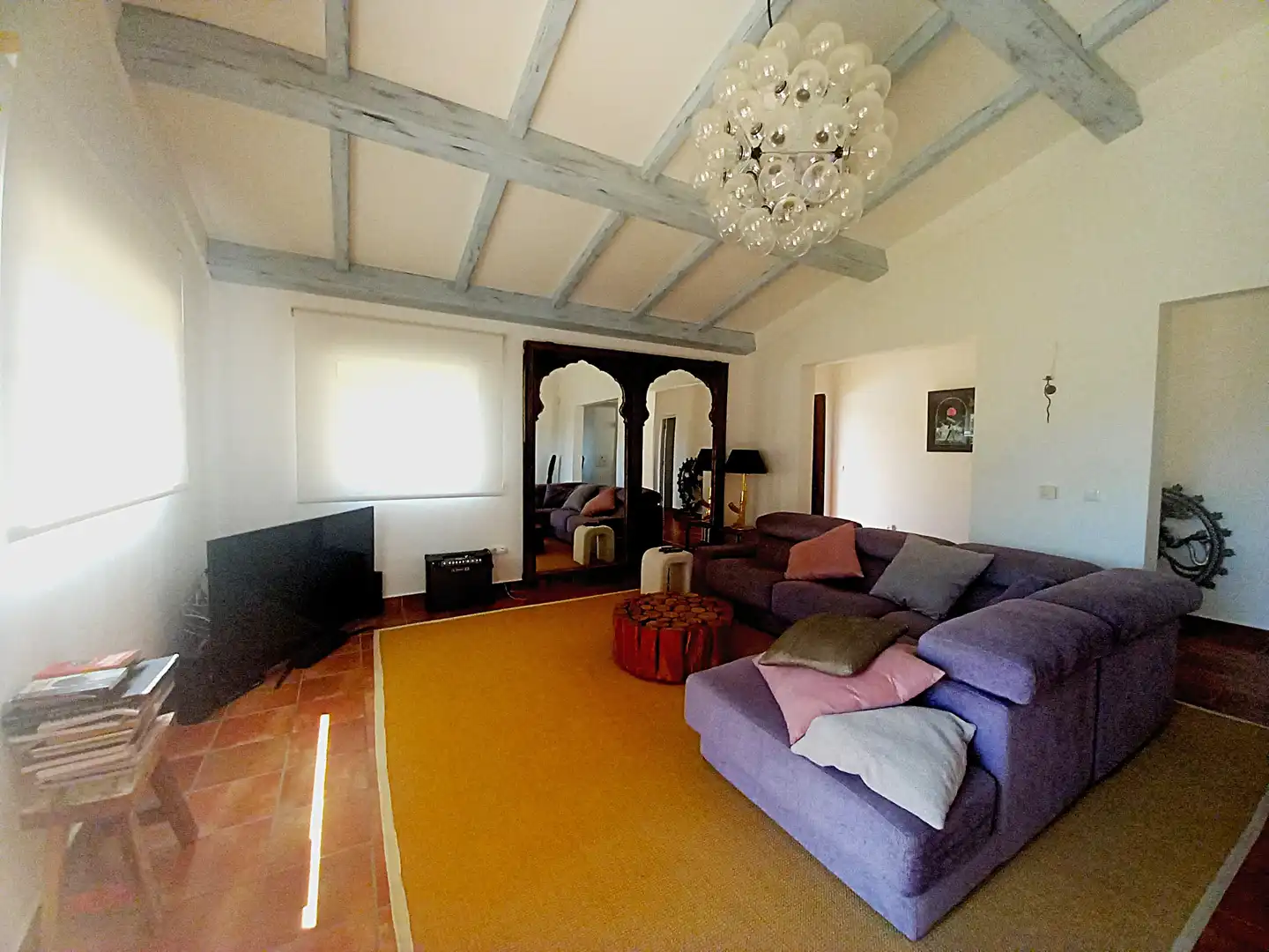 Wohnzimmer von Haus oder Chalet zum Verkauf in El Castell de Guadalest mit Klimaanlage, Privatgarten und Terrasse