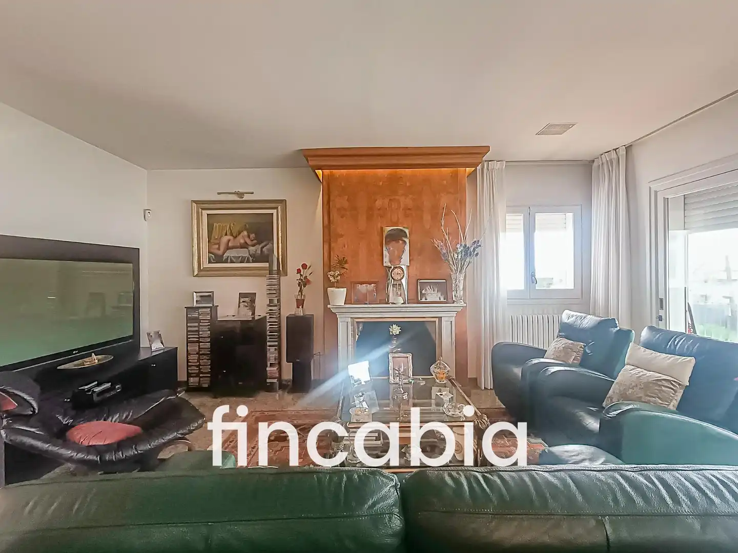 Sala d'estar de Casa o xalet en venda en Santa Coloma de Farners amb Aire condicionat, Calefacció i Jardí privat