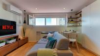 Living room of Attic for sale in A Coruña Capital   with Air Conditioner, Heating and Furnished