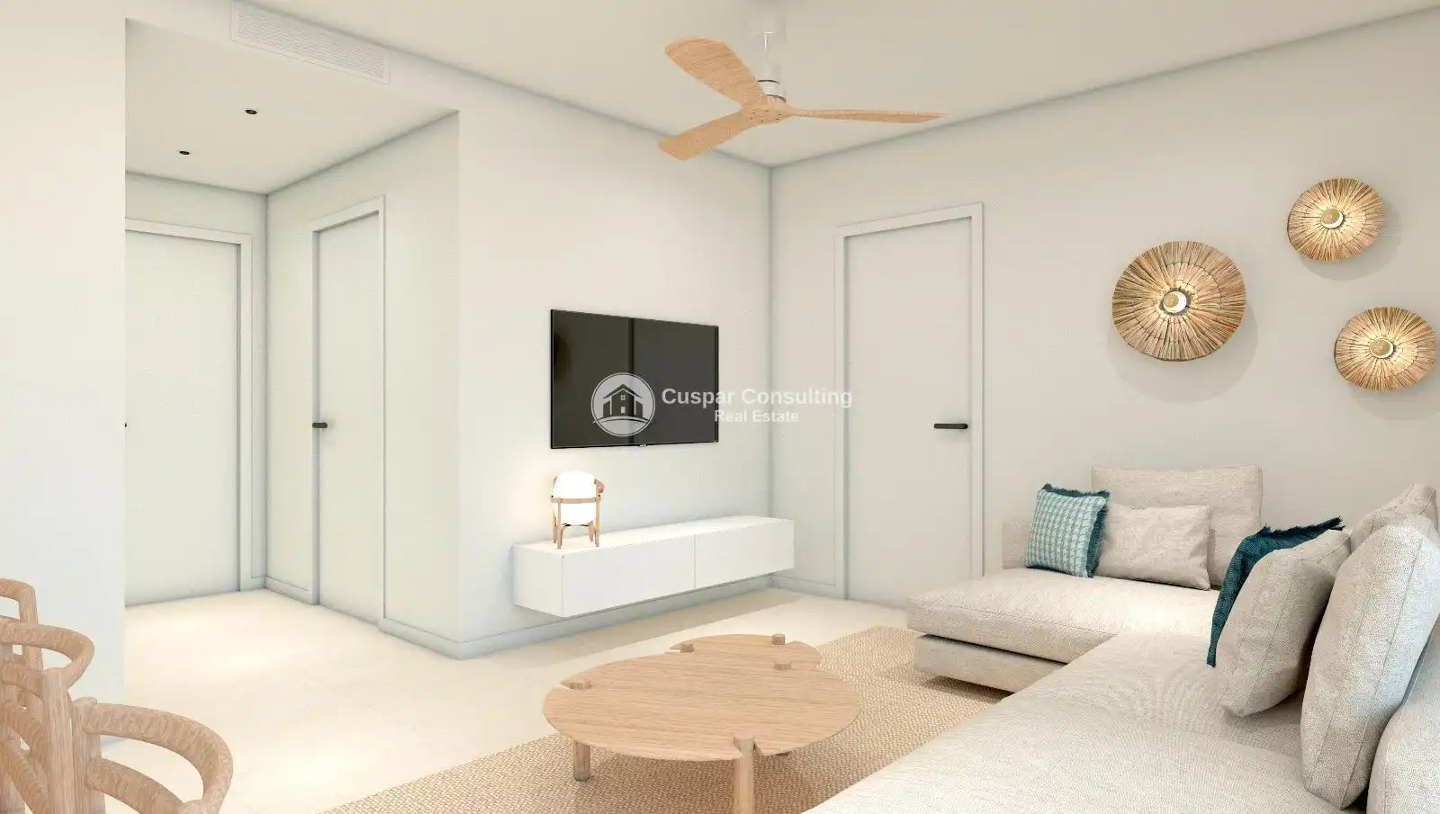 Sala d'estar de Apartament en venda en Pilar de la Horadada amb Aire condicionat, Calefacció i Jardí privat