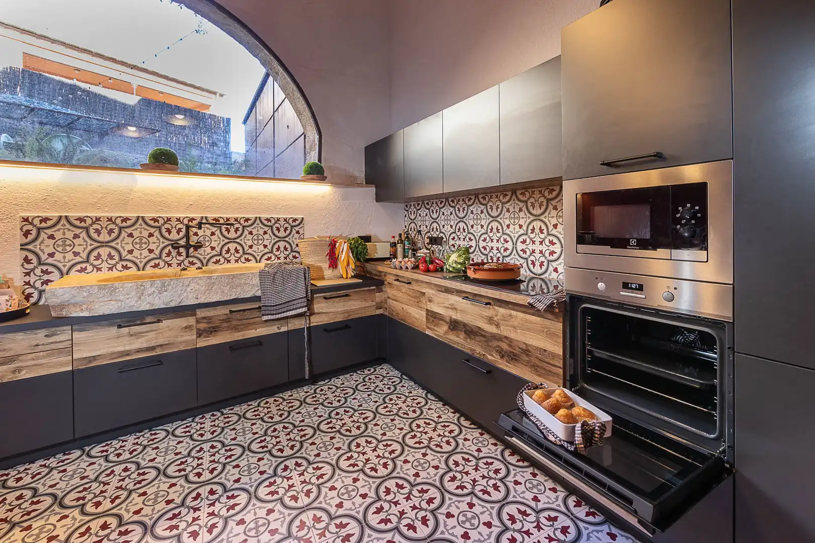 Cocina de Finca rústica en venta en Cistella con Aire acondicionado, Calefacción y Jardín privado
