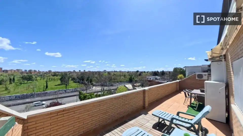 Terrasse von Wohnungen zur untervermieten in Madrid mit Klimaanlage, Terrasse und Möbliert