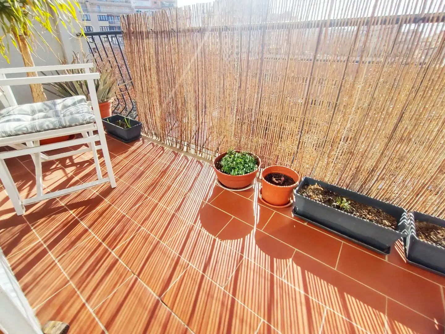 Terrasse von Wohnung zum Verkauf in  Palma de Mallorca mit Klimaanlage, Parkett und Abstellraum