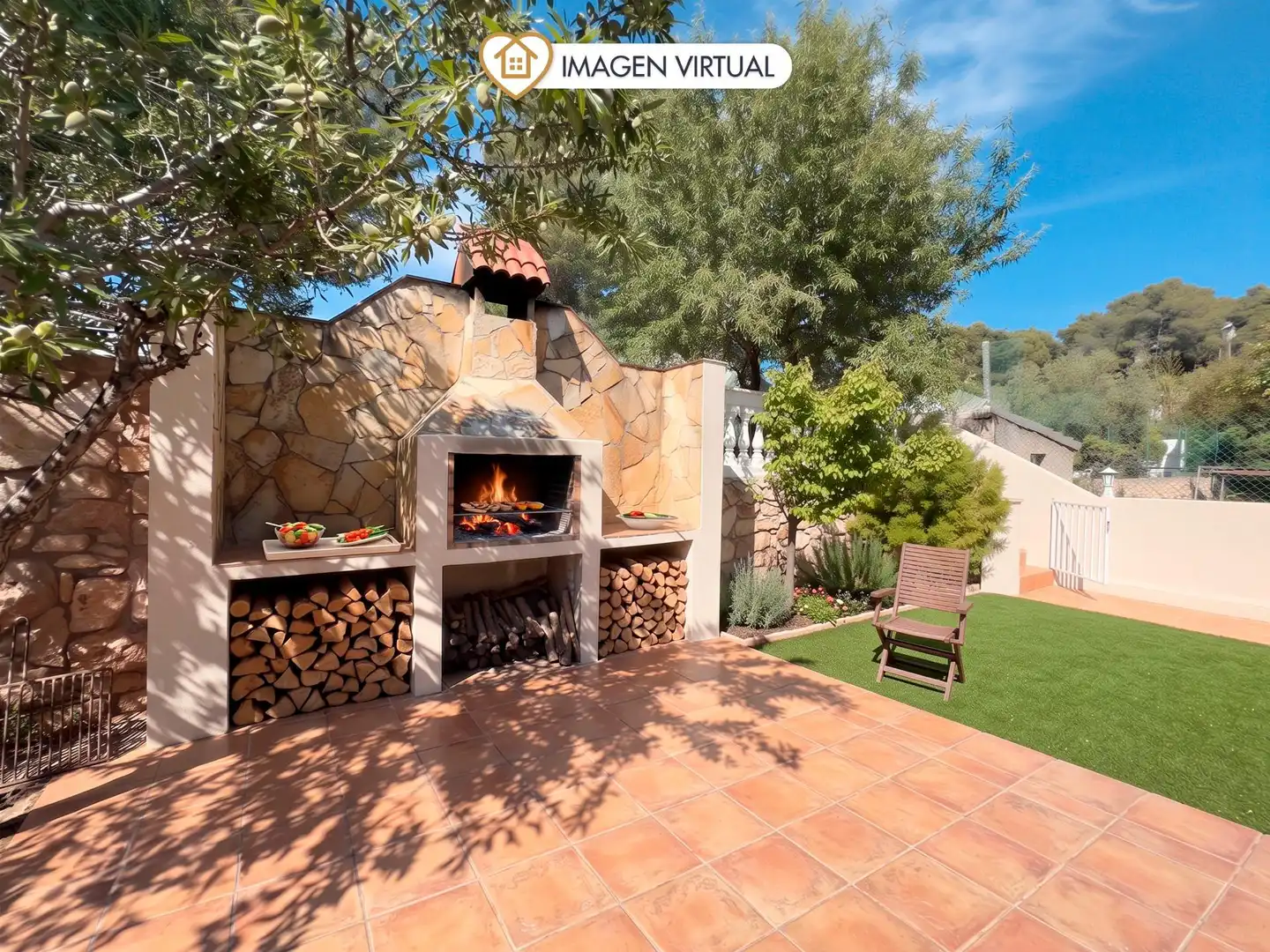 Terrassa de Casa o xalet en venda en Vallirana amb Calefacció, Jardí privat i Terrassa