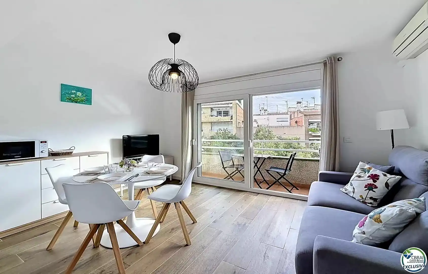 Sala de estar de Piso en venta en Roses con Aire acondicionado, Calefacción y Terraza