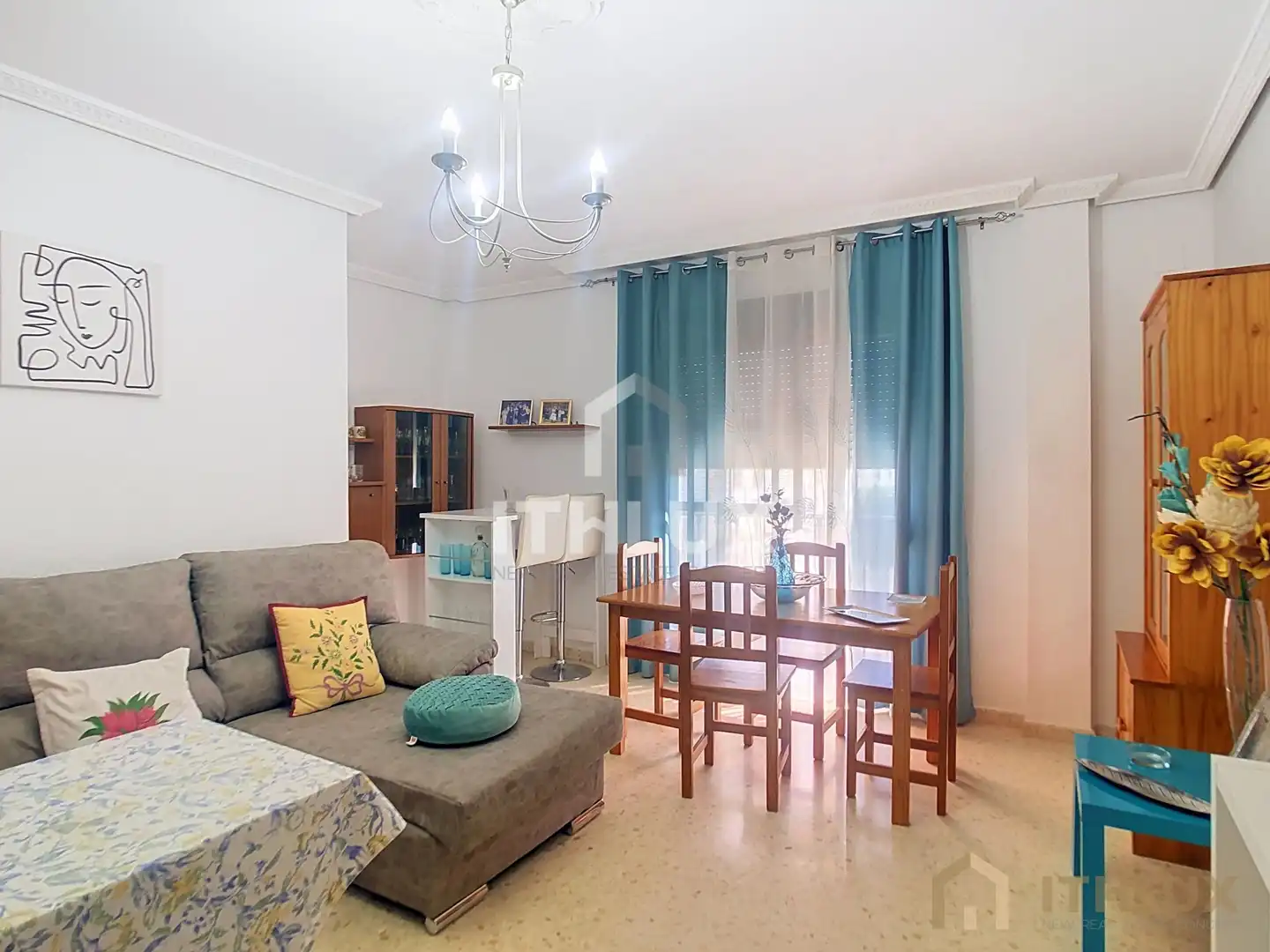 Living room of Flat for sale in Olivenza  with Air Conditioner and Balcony