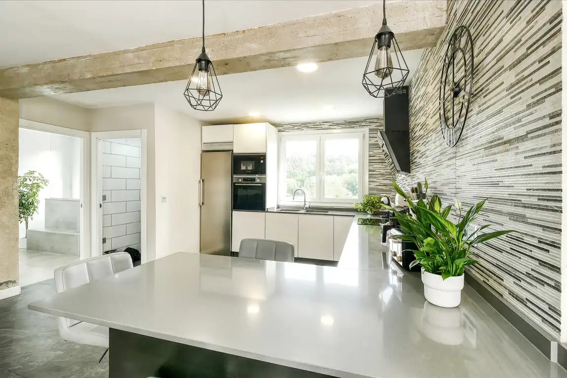 Cocina de Casa o chalet en venta en A Laracha   con Calefacción, Jardín privado y Trastero