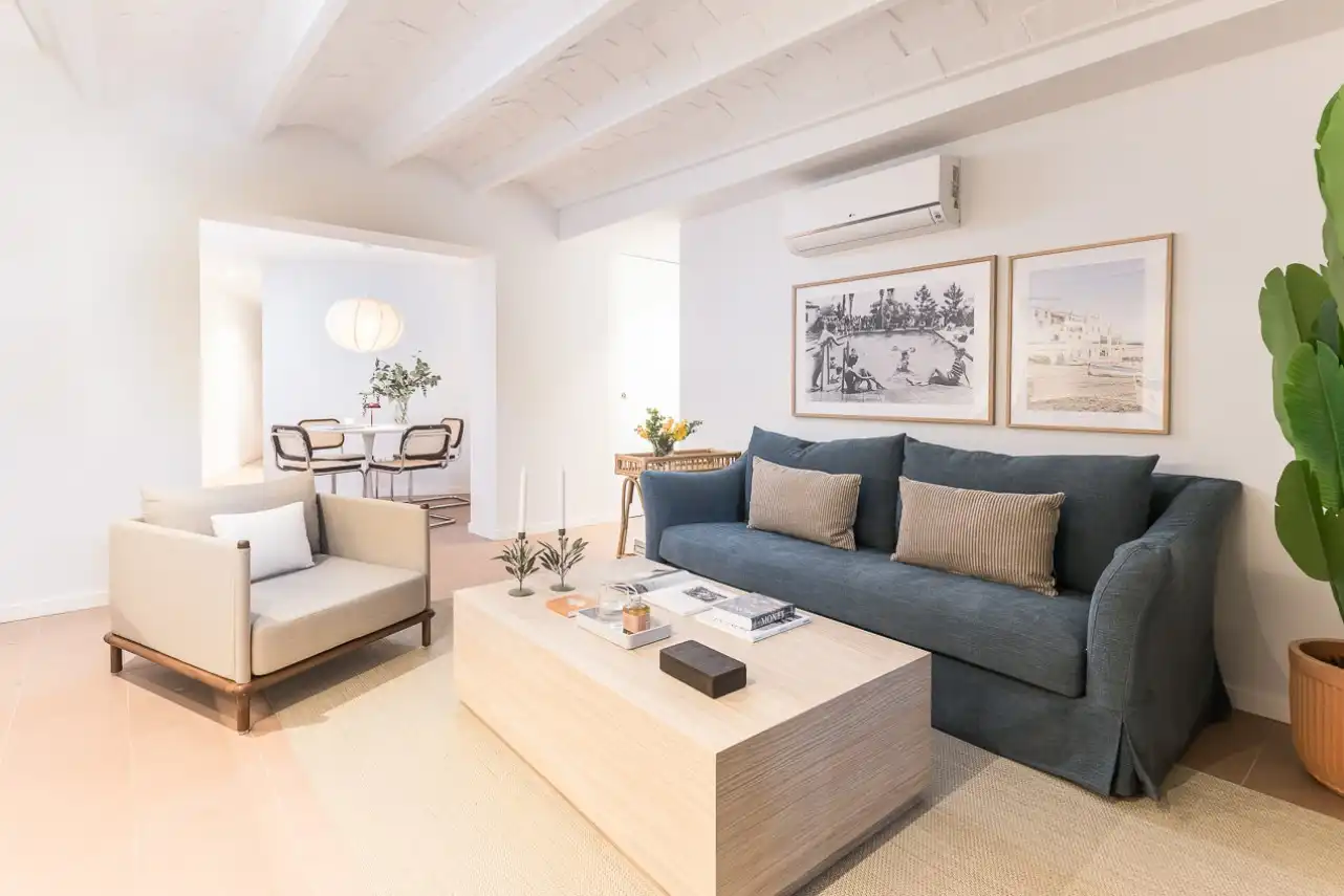 Living room of Apartments for rent in Valencia  with Air Conditioner, Heating and Private garden