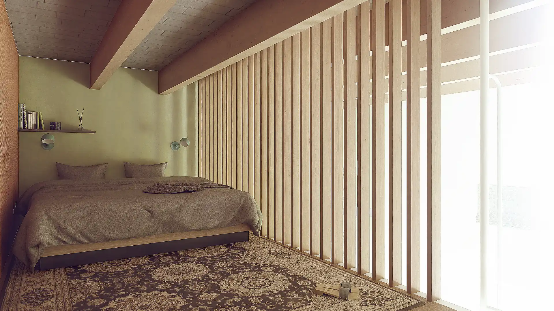 Schlafzimmer von Erdgeschoss zum Verkauf in Barcelona mit Klimaanlage, Heizung und Ofen