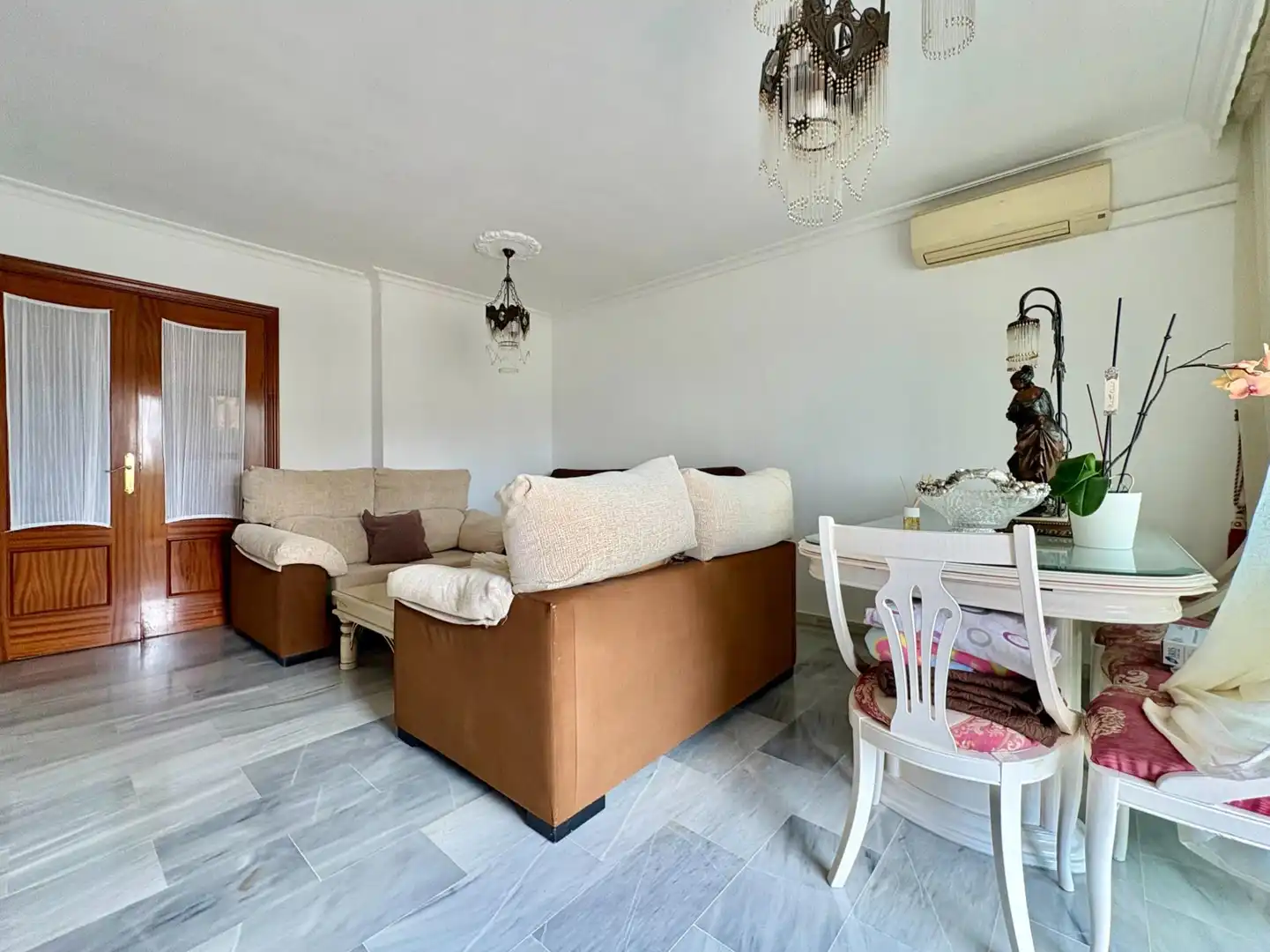 Sala de estar de Piso en venta en Málaga con Aire acondicionado, Terraza y Amueblado