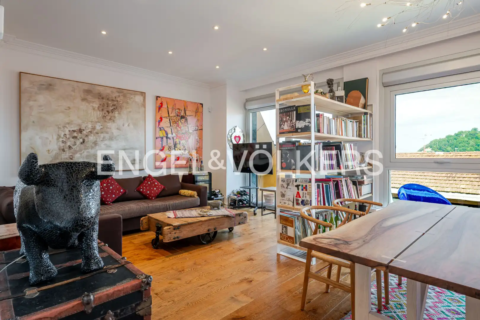 Sala de estar de Dúplex en venta en Donostia - San Sebastián  con Aire acondicionado, Calefacción y Parquet