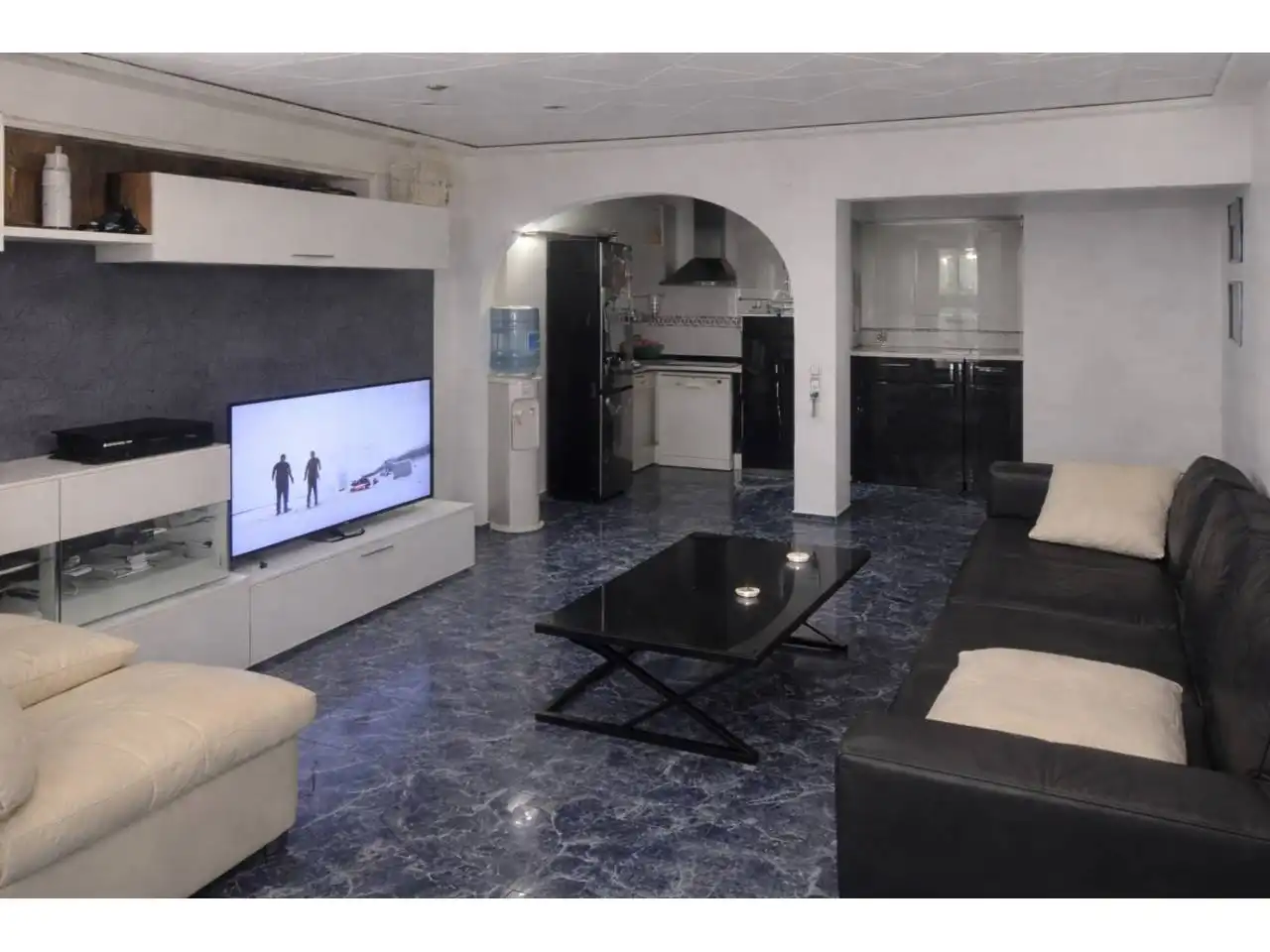 Sala de estar de Piso en venta en Simat de la Valldigna con Aire acondicionado, Trastero y Amueblado