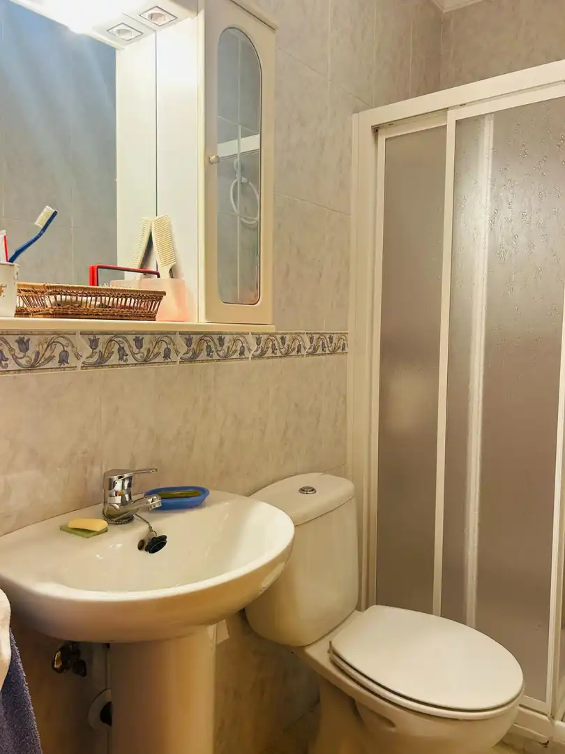 Badezimmer von Einfamilien-Reihenhaus zum Verkauf in San Javier mit Klimaanlage, Terrasse und Möbliert