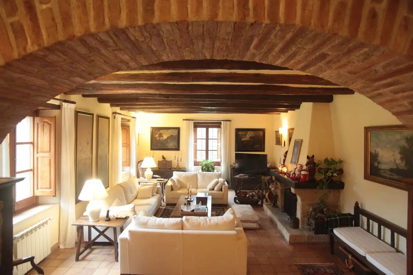 Wohnzimmer von Country house zum Verkauf in Santa Cristina d'Aro mit Terrasse, Abstellraum und Schwimmbad