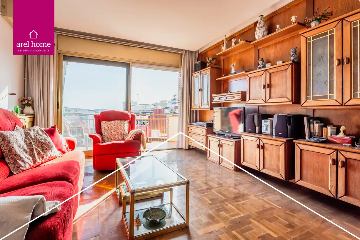Sala de estar de Ático en venta en Esplugues de Llobregat con Aire acondicionado, Calefacción y Balcón