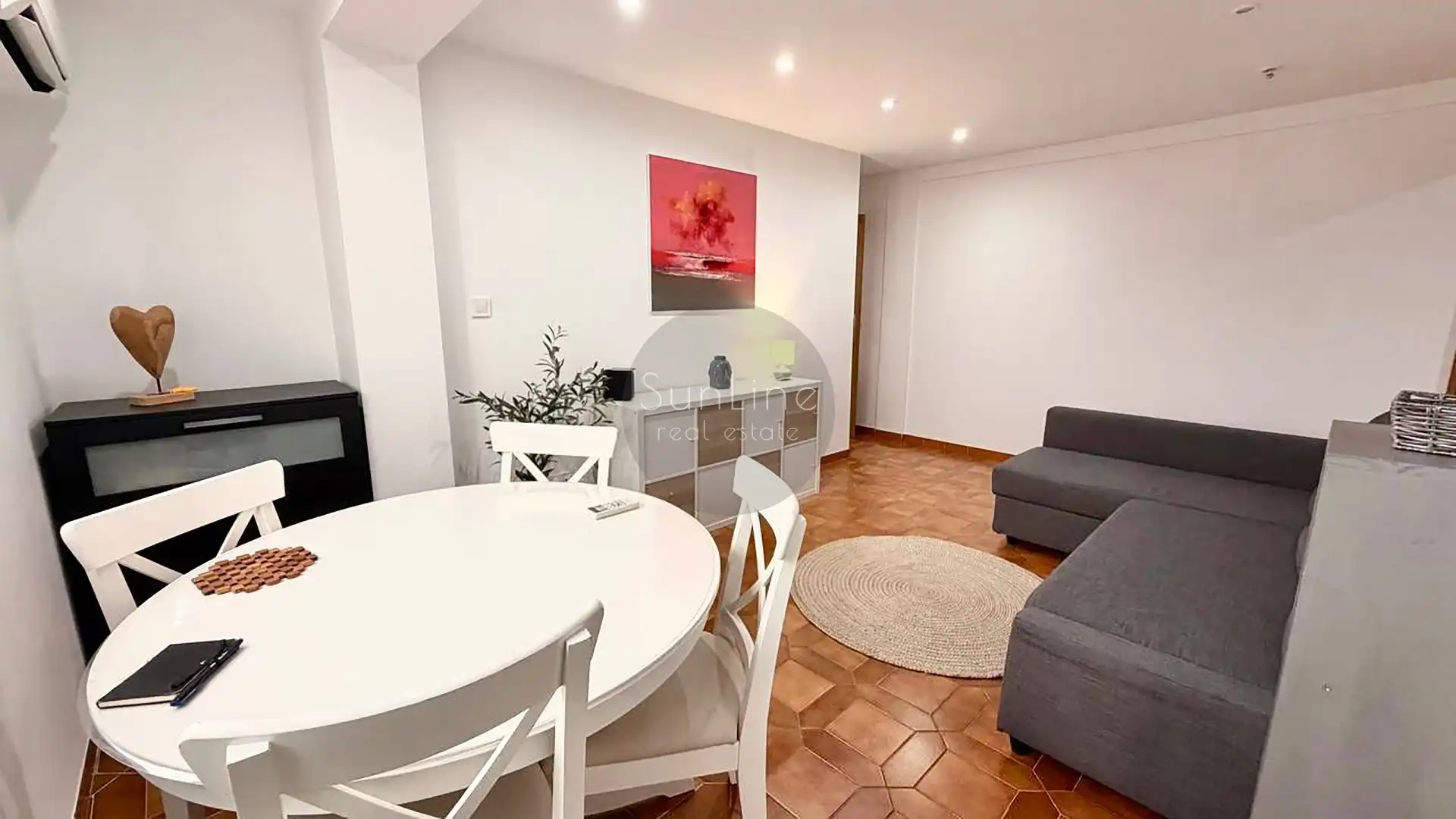 Living room of Flat for rent in Valencia  with Air Conditioner, Furnished and Balcony