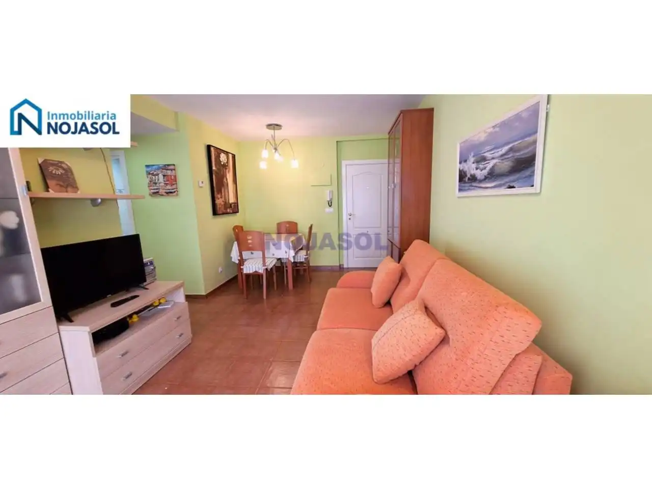 Wohnzimmer von Wohnungen zum Verkauf in Noja mit Heizung, Terrasse und Abstellraum