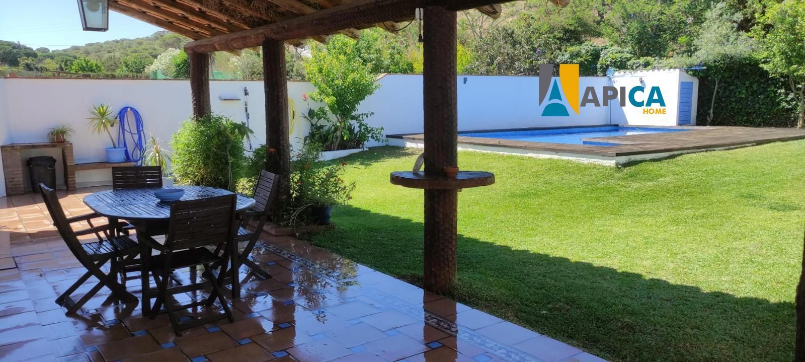 Garden of House or chalet for sale in Barbate  with Air Conditioner, Swimming Pool and Furnished