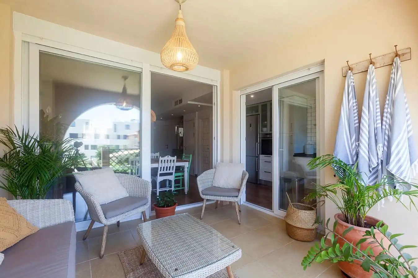 Terraza de Casa adosada en venta en Tarifa con Aire acondicionado, Calefacción y Jardín privado