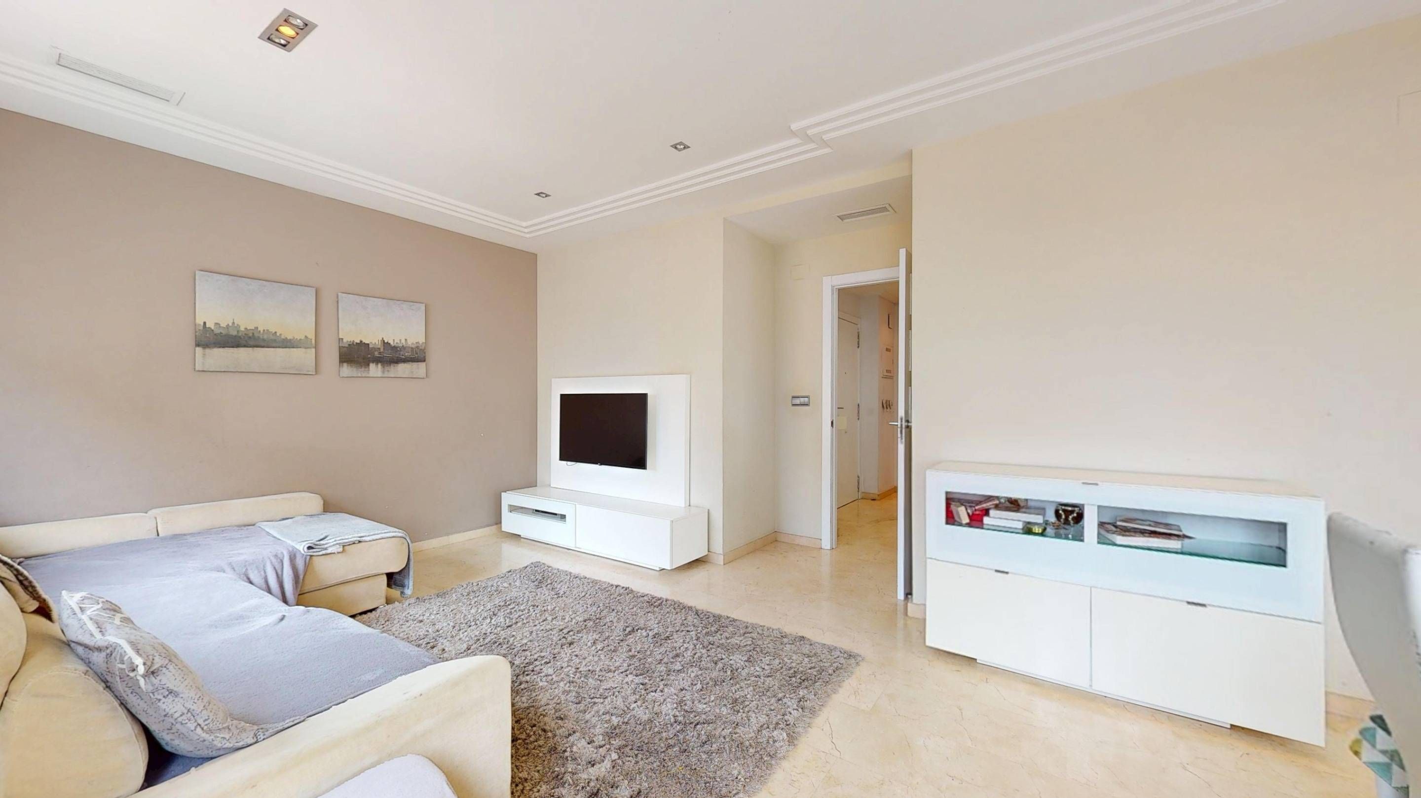 Living room of Flat for sale in Elche / Elx  with Air Conditioner, Private garden and Terrace