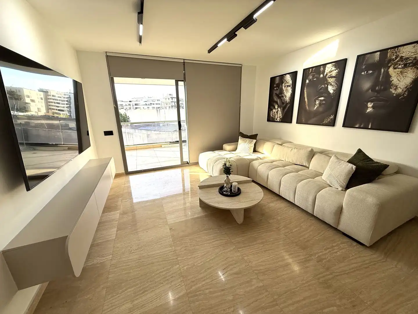 Sala de estar de Apartamento de alquiler en Eivissa con Aire acondicionado, Calefacción y Jardín privado
