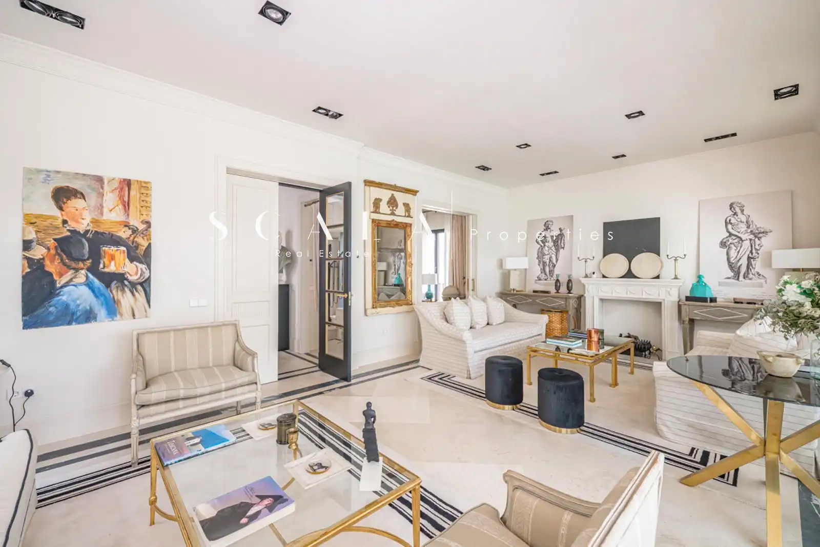 Sala d'estar de Dúplex de lloguer en Madrid amb Aire condicionat, Calefacció i Jardí privat
