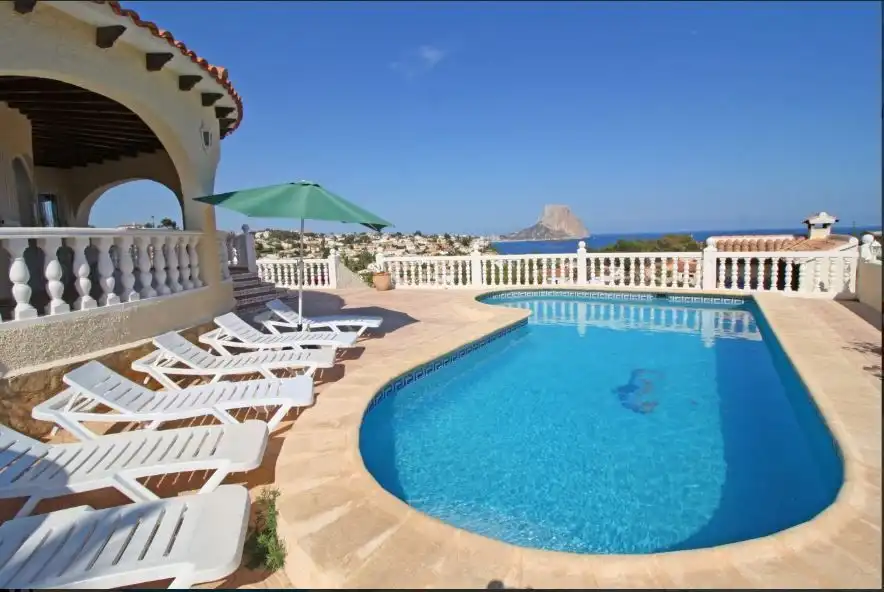 Swimming pool of Houses for sale in Calpe / Calp  with Air Conditioner and Swimming Pool