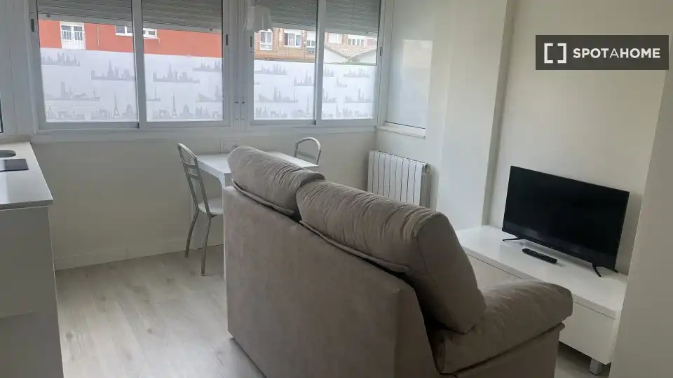 Living room of Flat for share in Santander  with Air Conditioner, Heating and Furnished