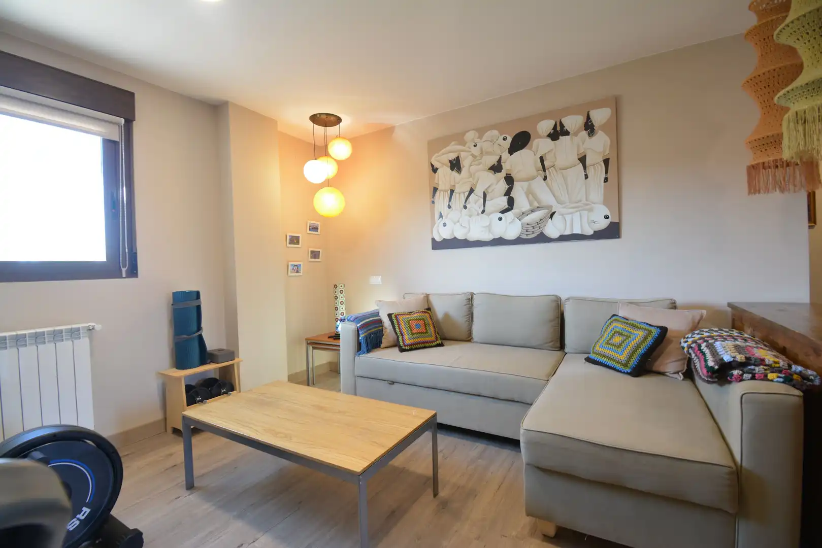 Wohnzimmer von Country house zum Verkauf in Robledillo de Mohernando mit Klimaanlage, Privatgarten und Terrasse