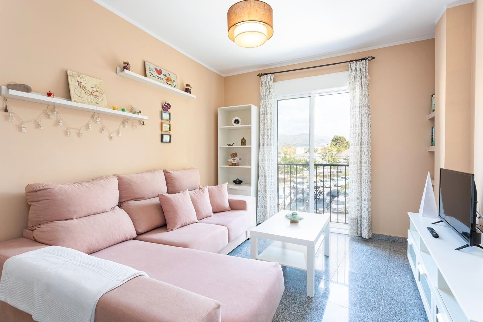 Sala de estar de Apartamento de alquiler en Málaga Capital con Aire acondicionado y Amueblado