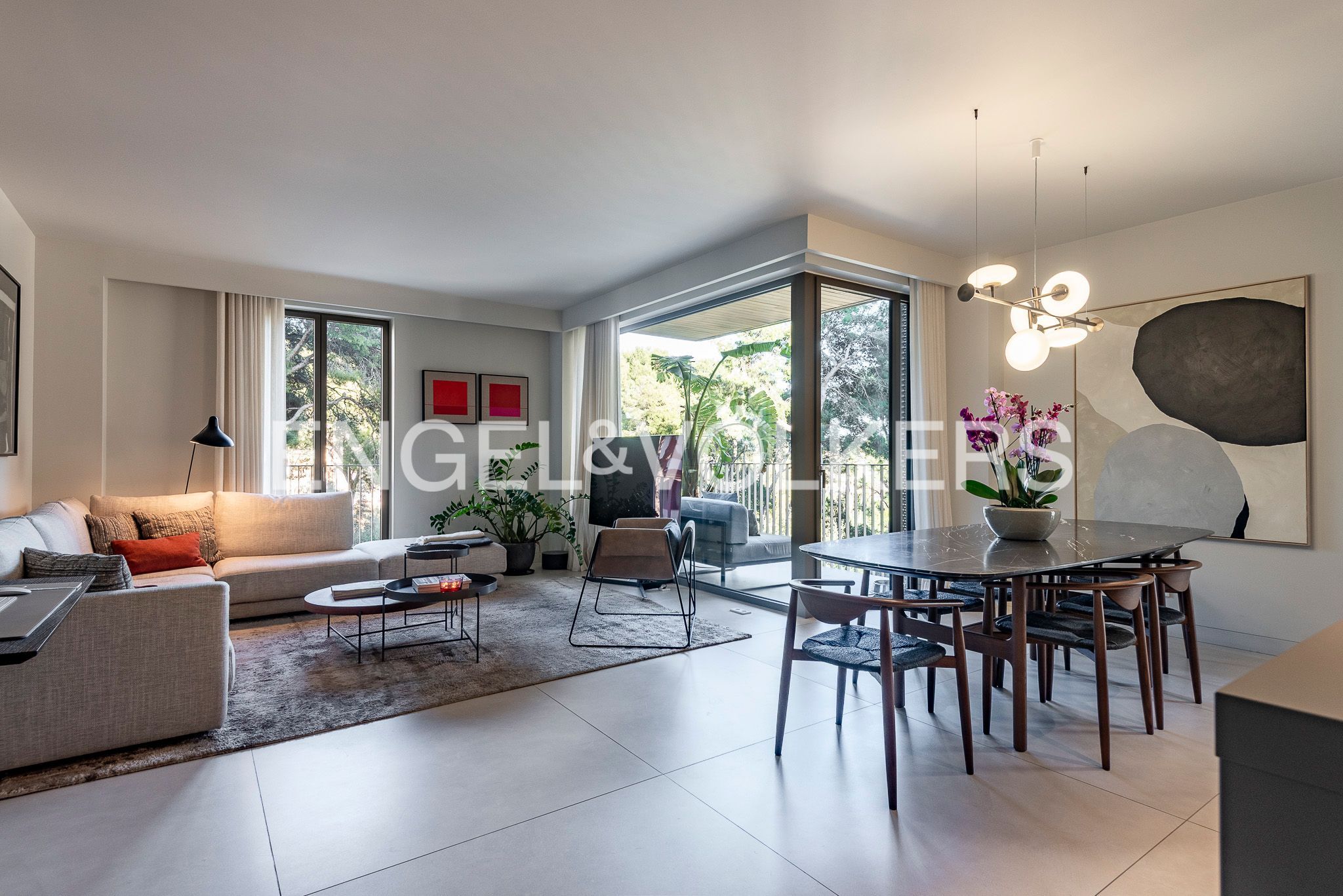 Sala de estar de Piso en venta en  Barcelona Capital con Aire acondicionado, Calefacción y Jardín privado