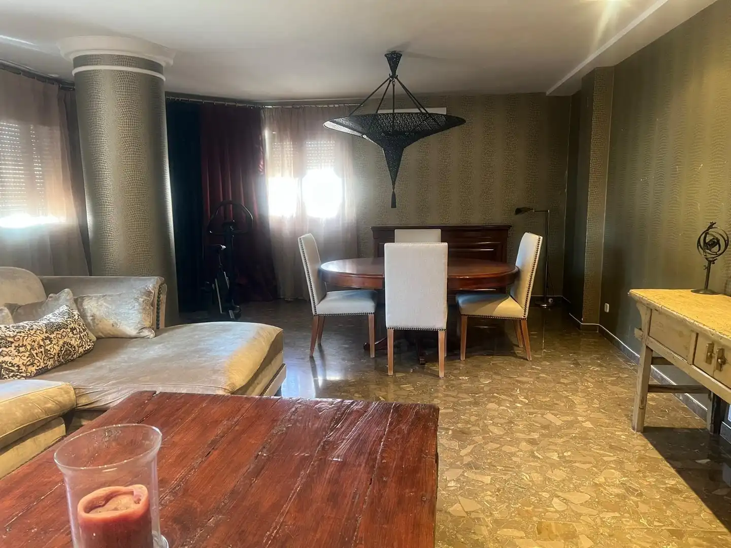 Comedor de Piso de alquiler en Tavernes de la Valldigna con Aire acondicionado y Amueblado