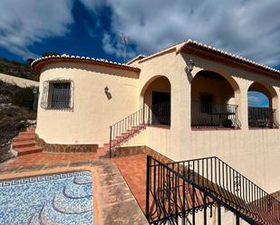 Exterior view of House or chalet for sale in Alcalalí  with Terrace and Swimming Pool