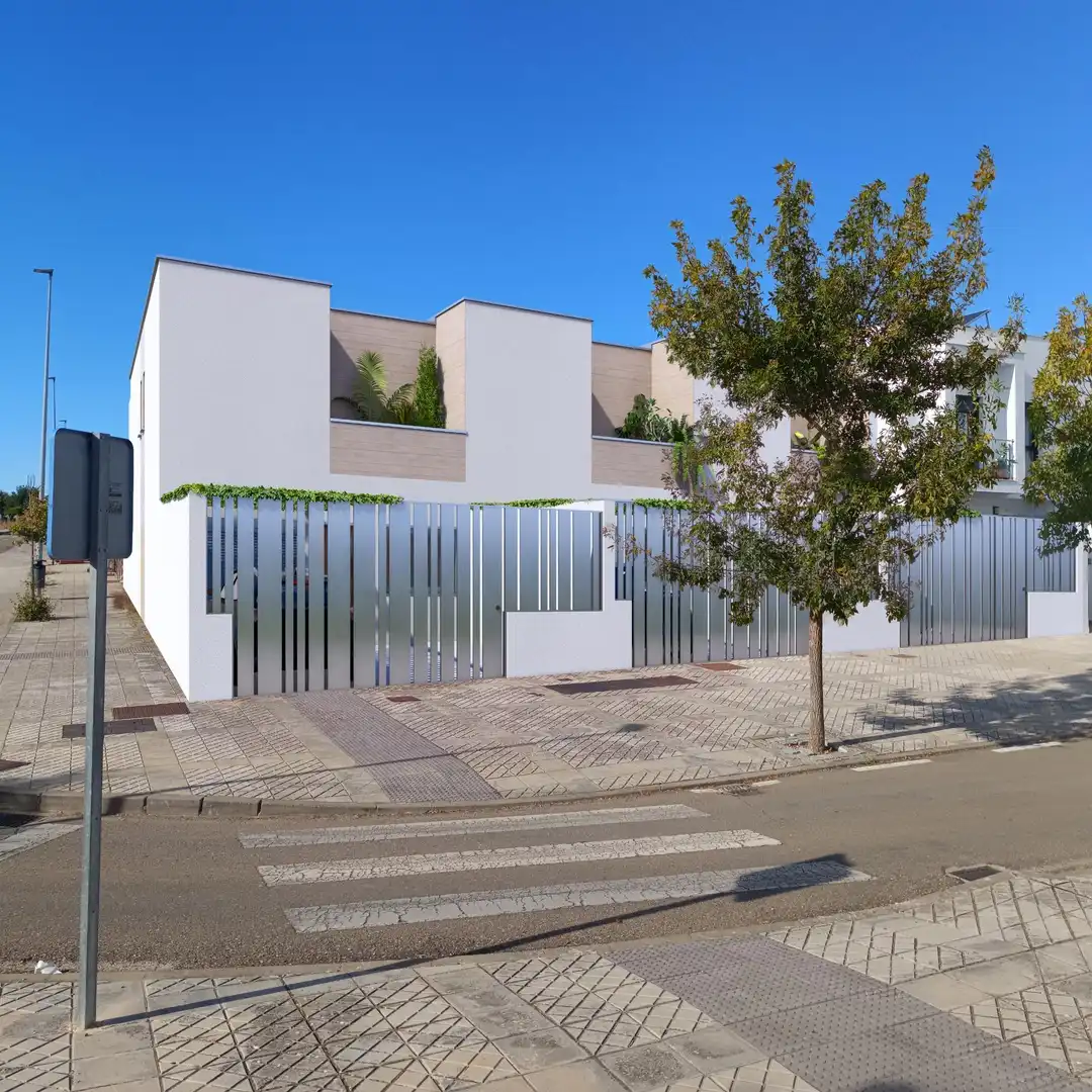Exterior view of Detached homes for sale in Cáceres  with Air Conditioner, Heating and Private garden