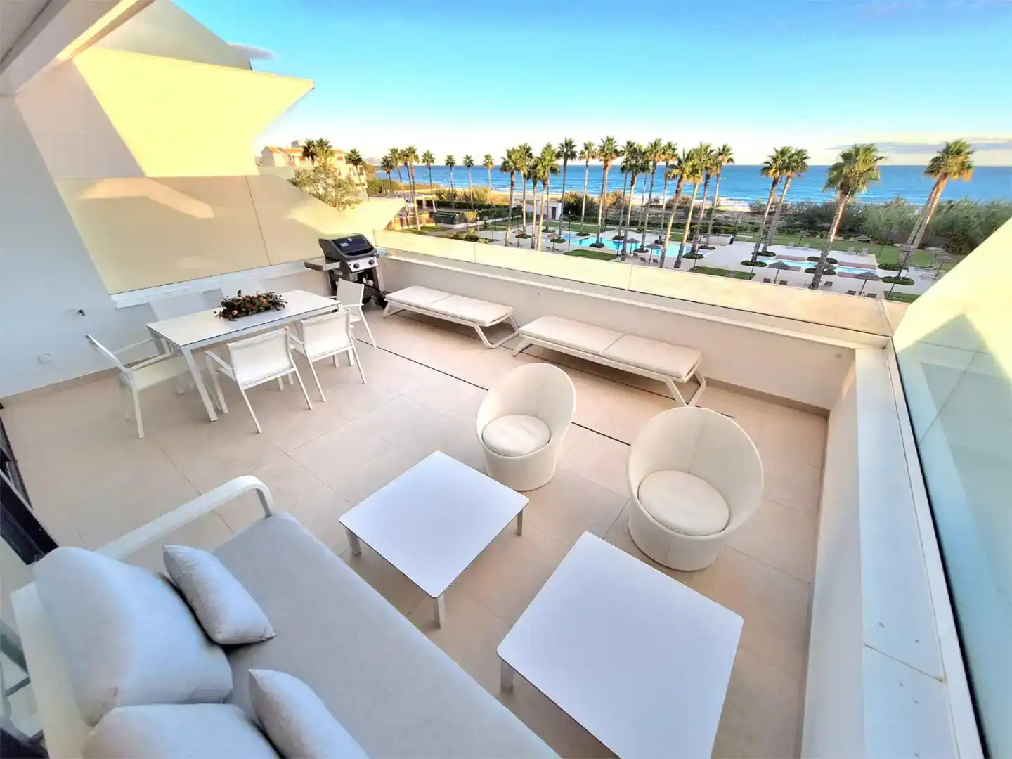 Terrassa de Apartament de lloguer en Dénia amb Aire condicionat i Piscina