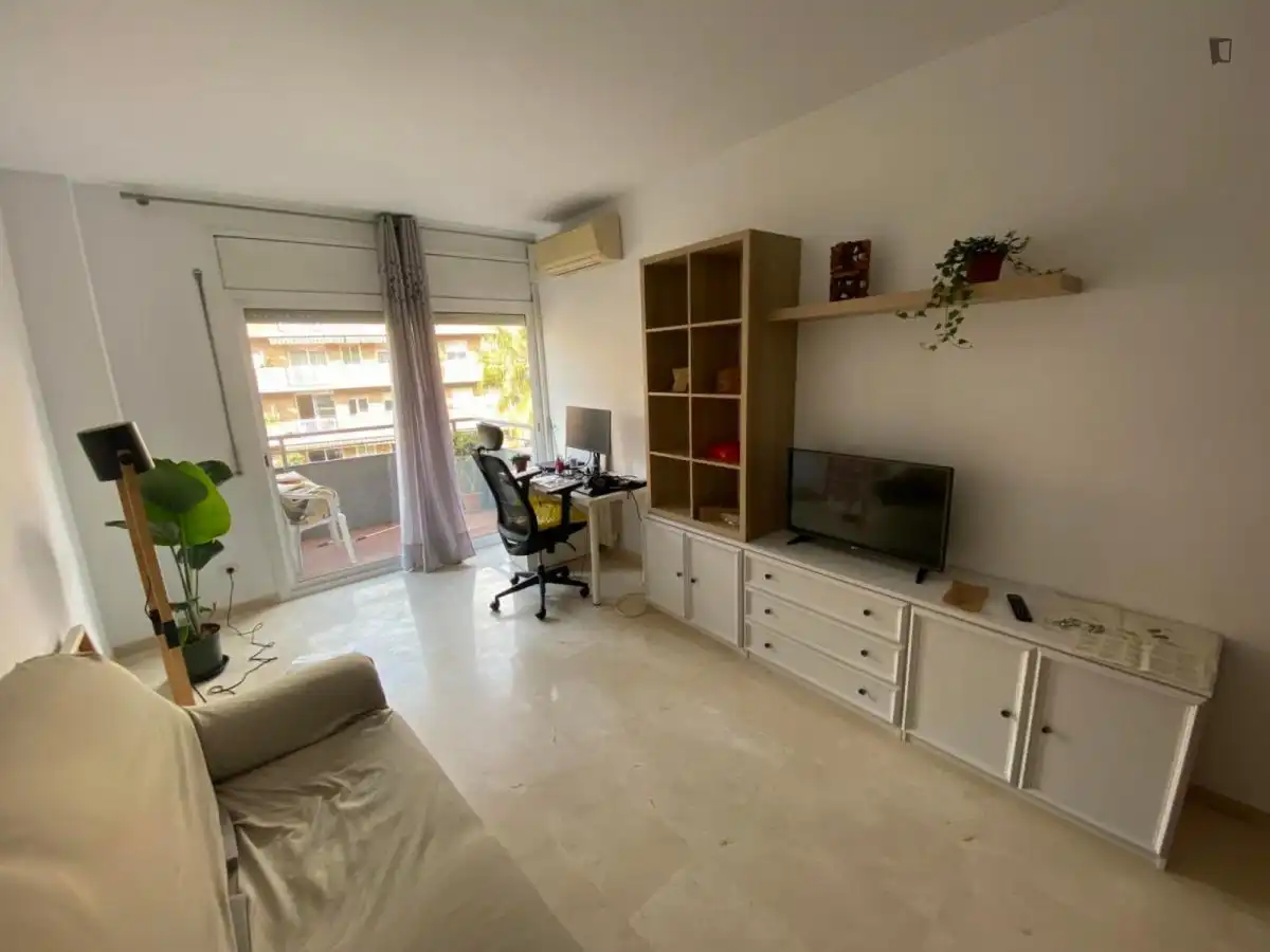 Sala d'estar de Apartament per a compartir en Barcelona amb Aire condicionat, Calefacció i Moblat