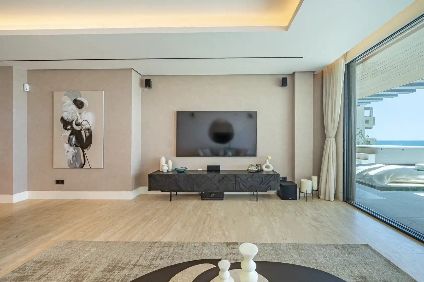 Sala d'estar de Apartament en venda en Estepona amb Aire condicionat, Calefacció i Terrassa