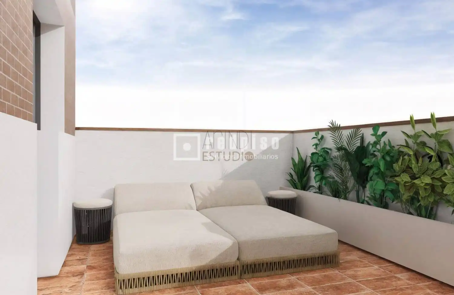 Terrasse von Dachboden zum Verkauf in Madrid mit Klimaanlage, Heizung und Parkett