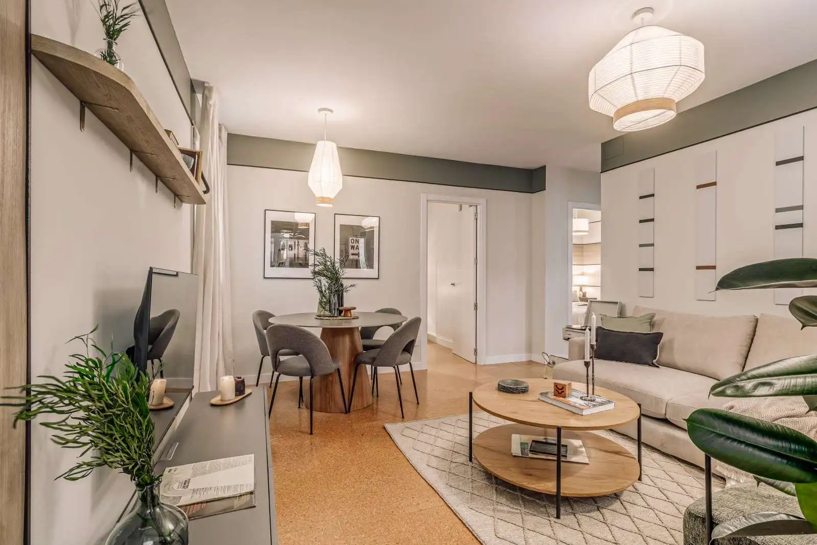 Living room of Apartments for share in Madrid  with Air Conditioner, Terrace and Furnished