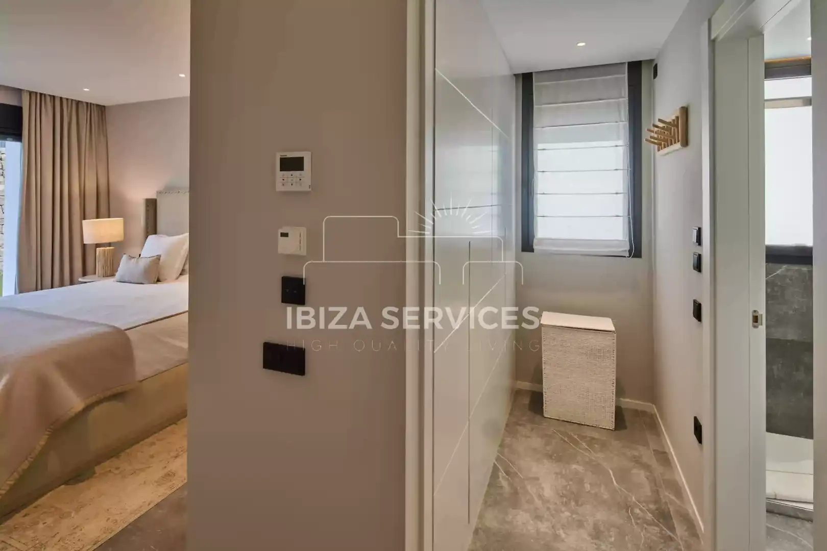 Bedroom of Flat for sale in Santa Eulària des Riu  with Air Conditioner, Private garden and Swimming Pool