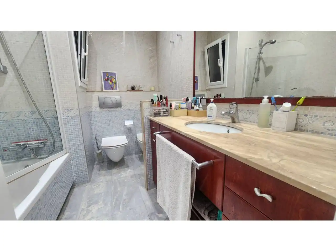 Bathroom of Flat for sale in Barcelona  with Air Conditioner, Parquet flooring and Terrace