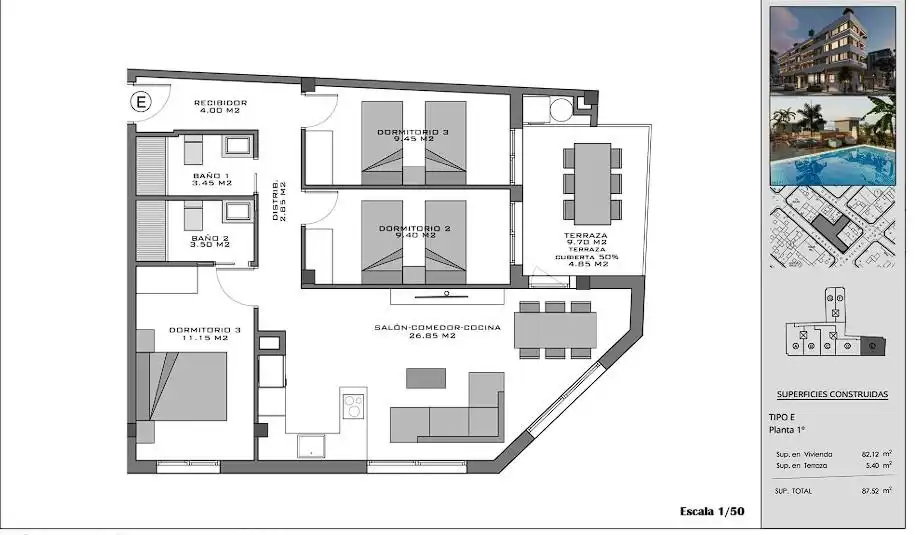 Apartament amb terrassa en venda a Santa Pola ciudad, imagen 18