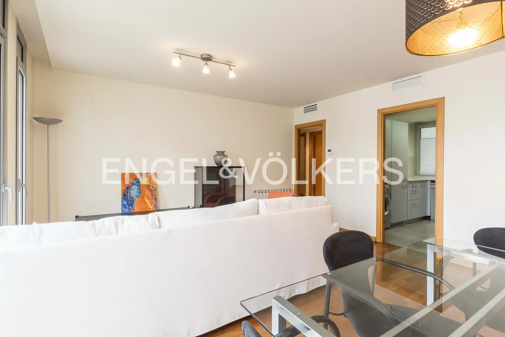 Sala de estar de Piso de alquiler en Barcelona con Aire acondicionado, Calefacción y Parquet