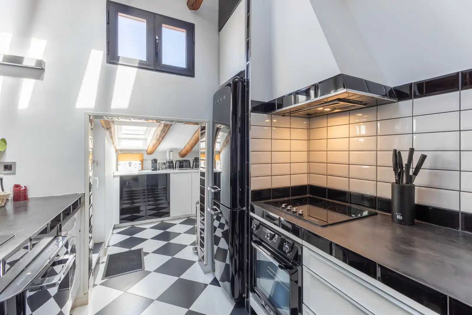 Cocina de Ático de alquiler en Madrid con Aire acondicionado, Calefacción y Parquet
