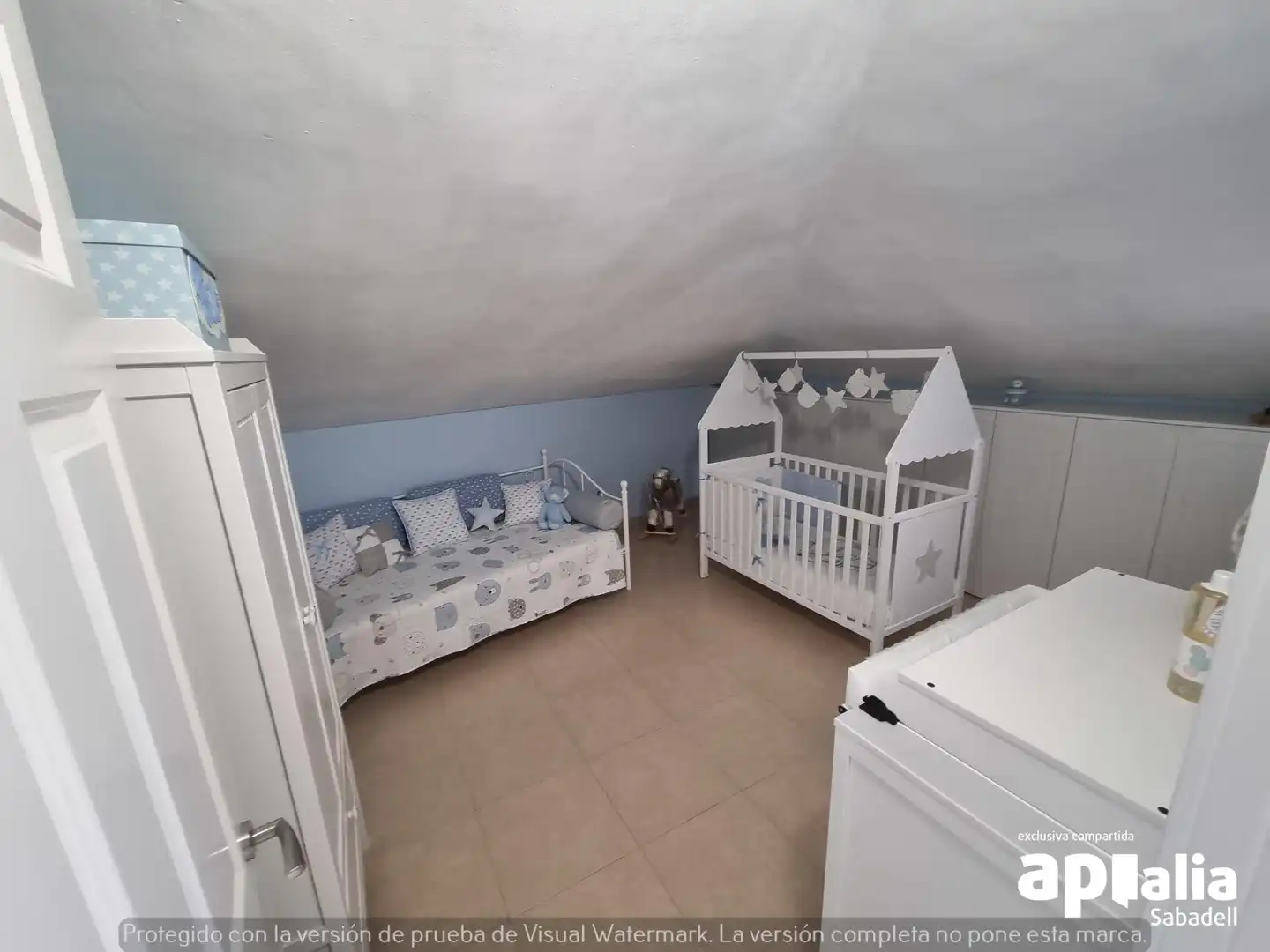 Bedroom of Attic for sale in Sabadell  with Heating, Terrace and Furnished