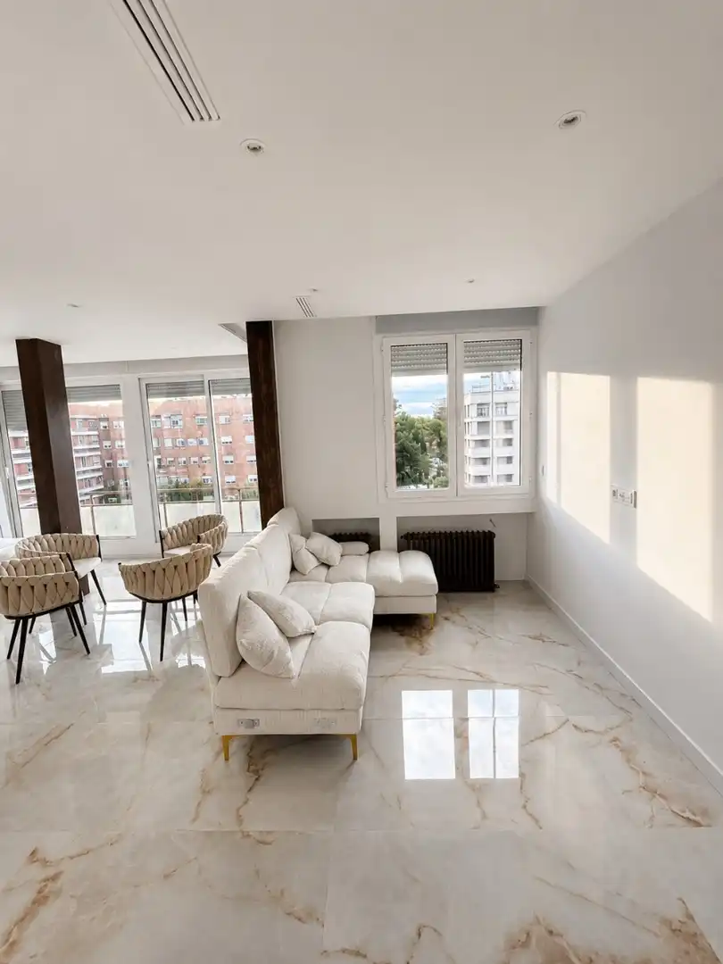 Sala d'estar de Apartament de lloguer en Murcia amb Aire condicionat, Moblat i Rentadora