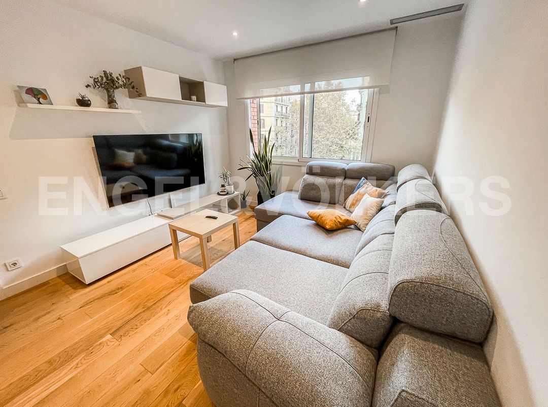 Living room of Apartment to rent in  Barcelona Capital  with Air Conditioner, Heating and Furnished