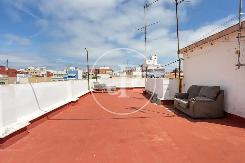 Terrace of Flat for rent in Valencia  with Air Conditioner, Heating and Furnished